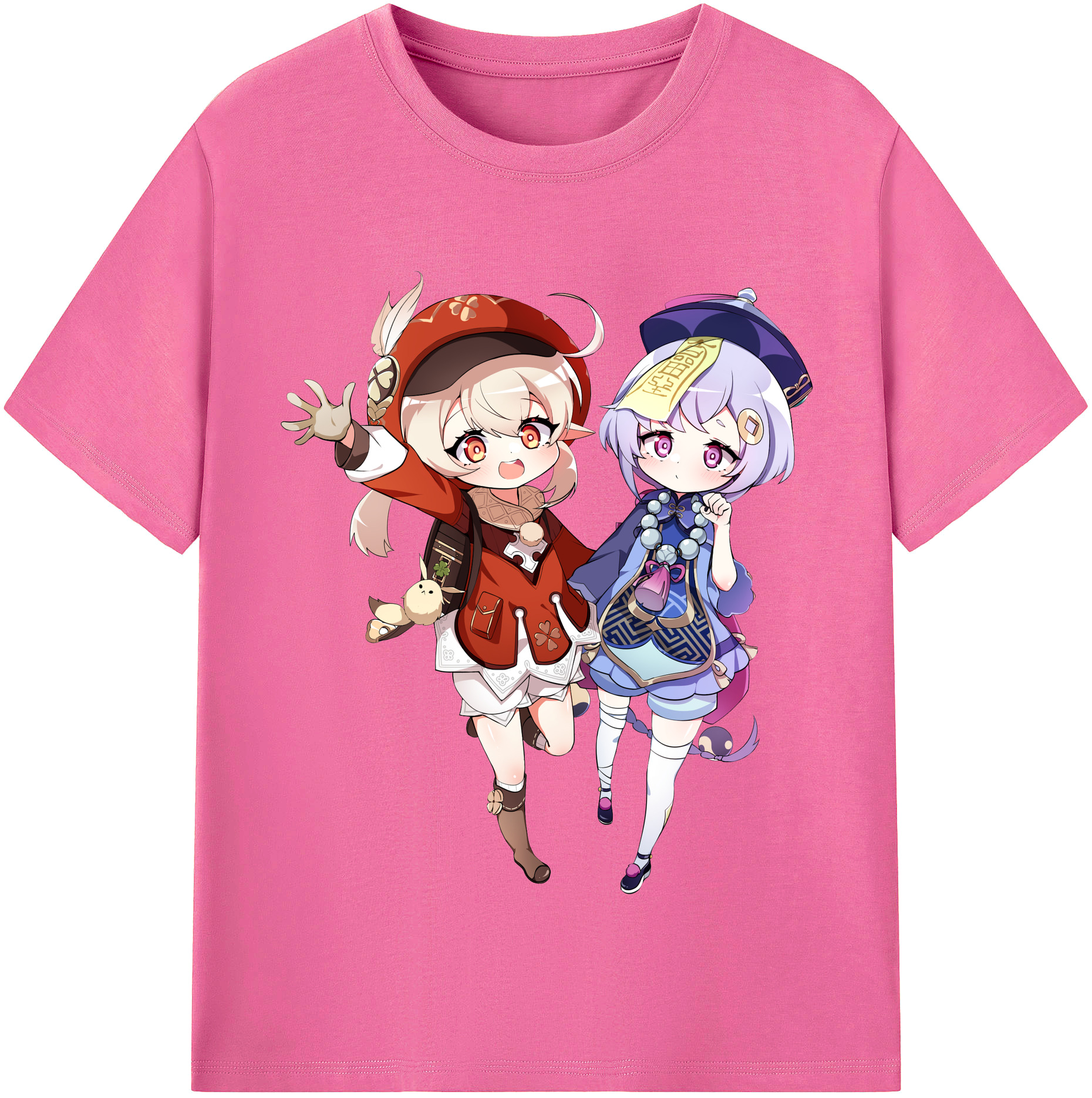げんし神 七七 なな  genshin Nana レディースカジュアルプリントTシャツ（綿100％）